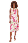 London Times Sleeveless Keyhole Floral Midi Dress T4470M Wholesale