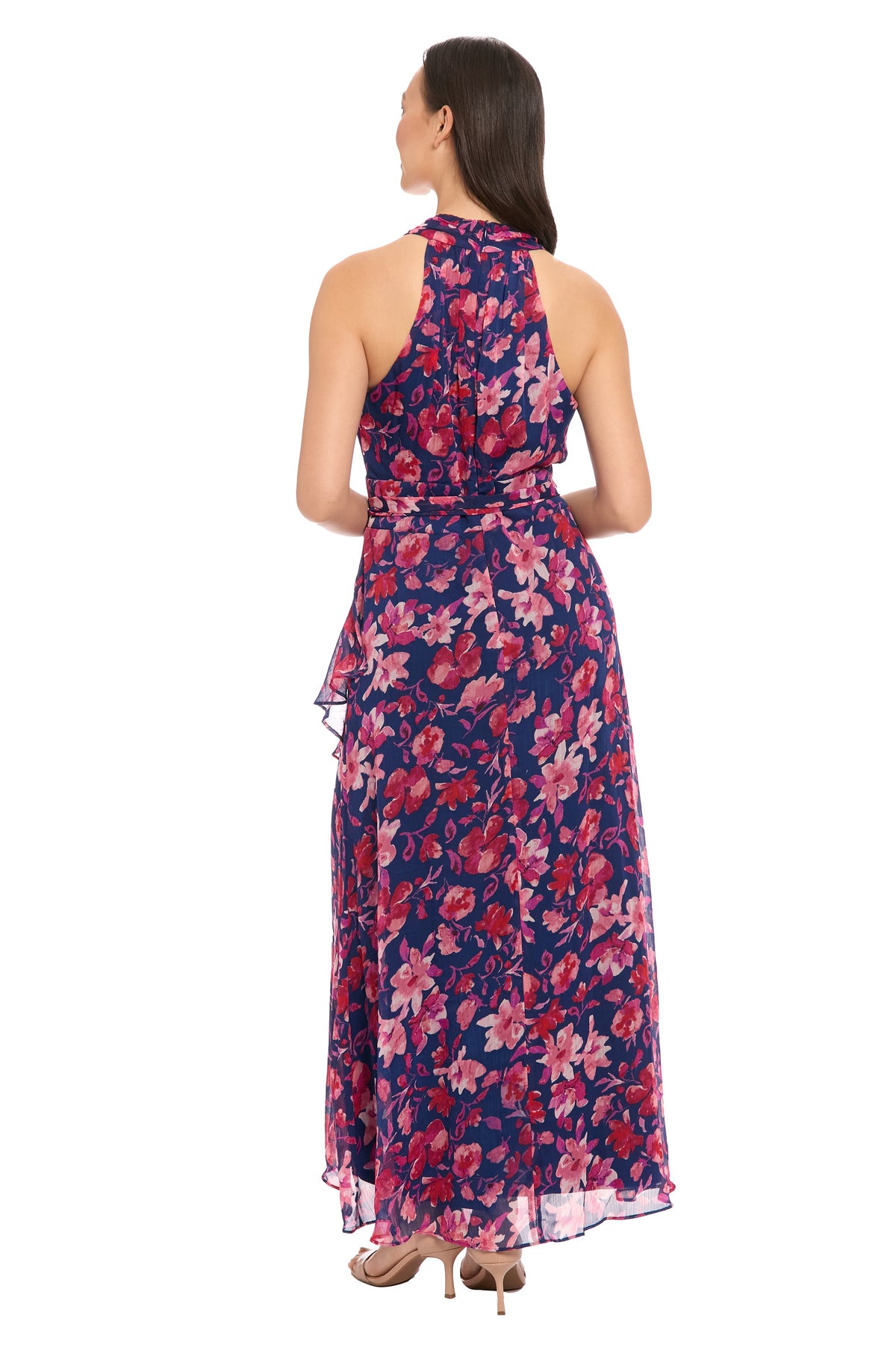 London Times Amberlyn Halter Floral Maxi Dress T8059M Wholesale