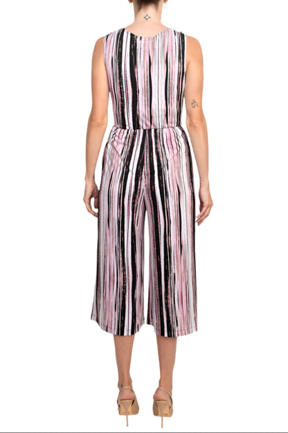 Blush Surplice Neck Full-Length Casual Jumpsuit Tie Side Connected Apparel TFE68332M1