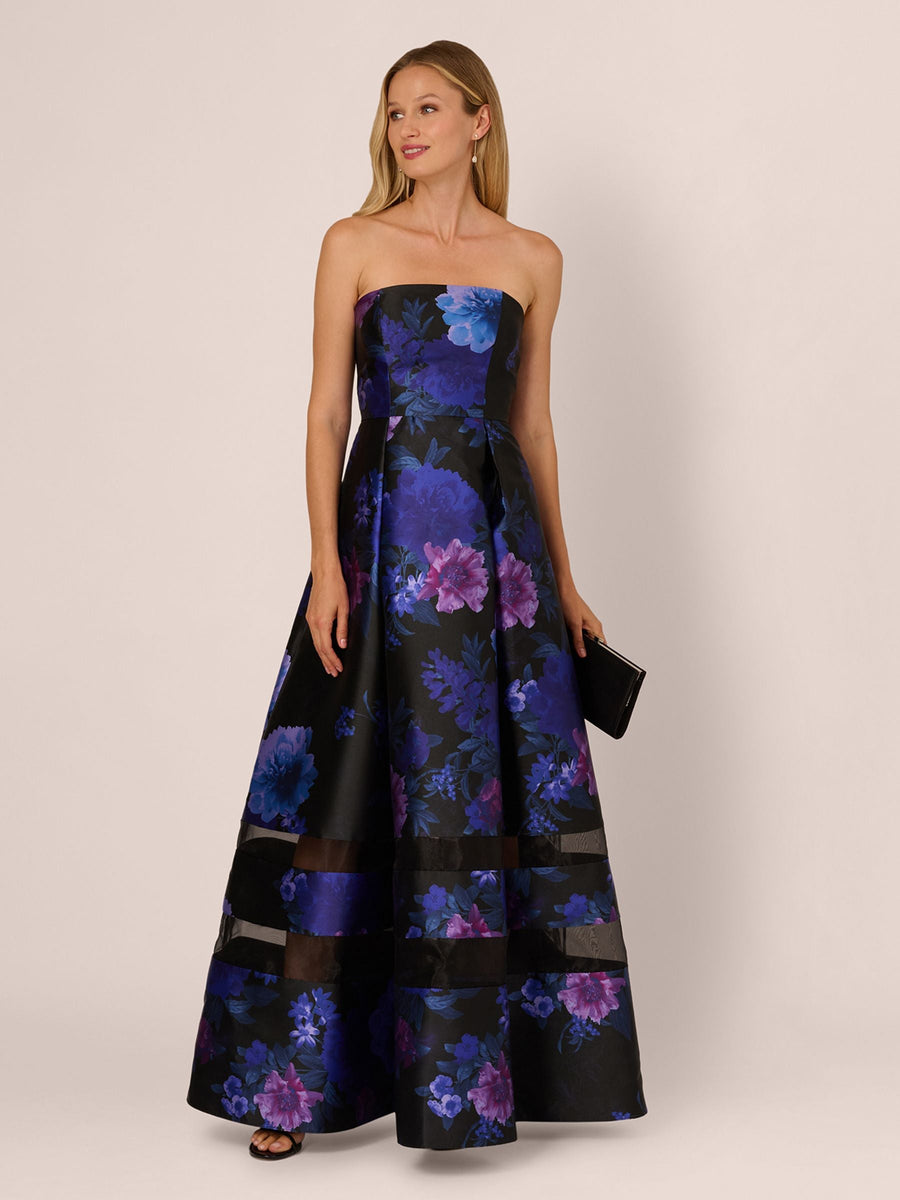 Strapless Long Floral Ballgown by Adrianna Papell AP1E212492