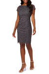Wholesale Adrianna Papell AP1E210784 Scoop Neck Short Mesh Cocktail Dress Cap Sleeve