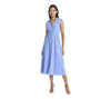 Maggy London Mock Neck Short sleeve Dress in Blue G6447M