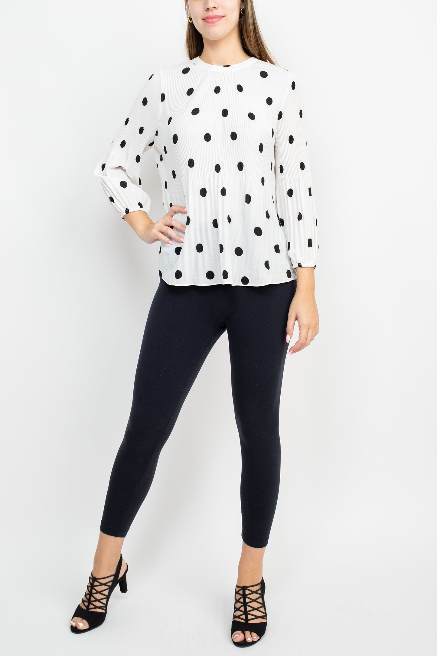 IVORY BLACK BIG DOTS