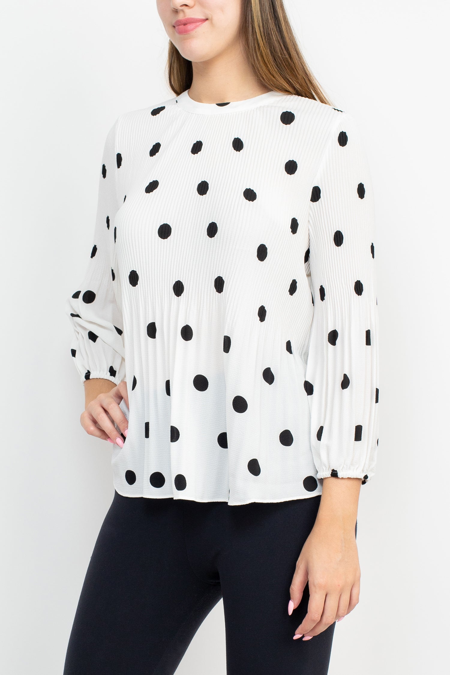 IVORY BLACK BIG DOTS