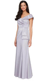 Wholesale Long Off the Shoulder Mikado Dress with Sash Waist Detail Alex Evenings 8138079