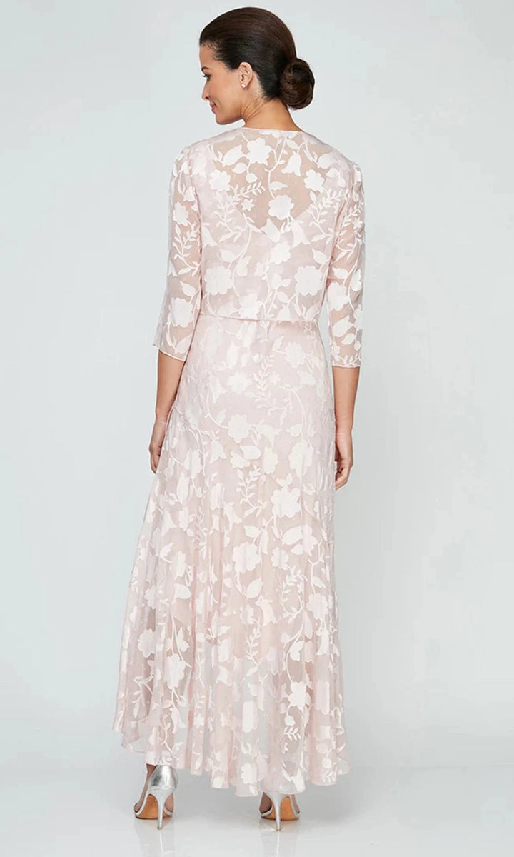 Wholesale Chiffon Jacket Dress with High/Low Tulip Hem Skirt & Open Cascade Jacket Alex Evenings 8175804