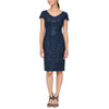 Embroidered Cap Sleeve Dress Alex Evenings 81122241