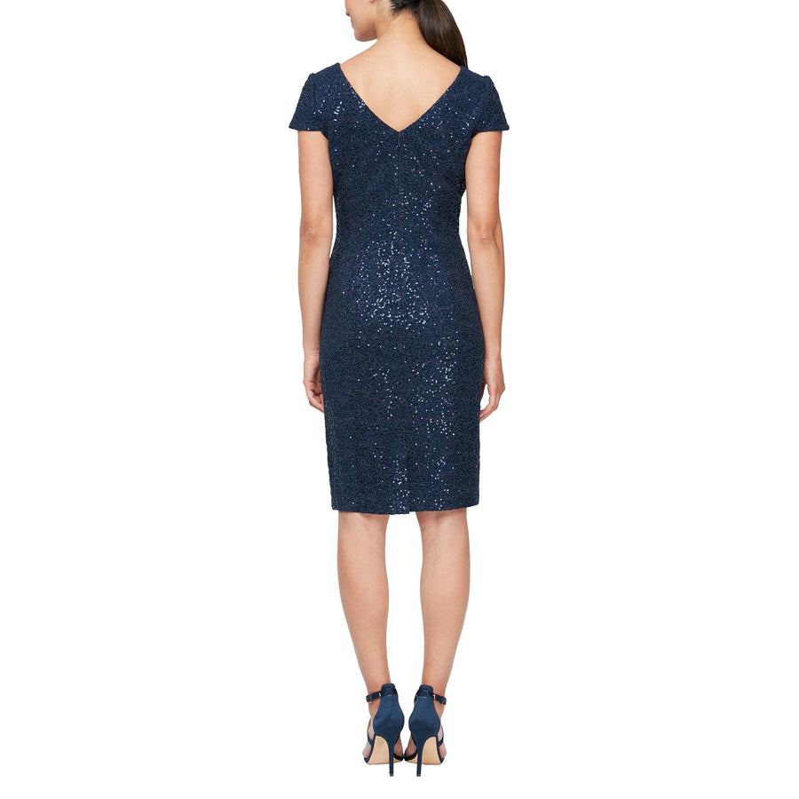 Embroidered Cap Sleeve Dress Alex Evenings 81122241