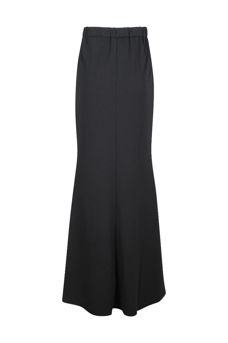 Adrianna Papell High-Waist Crepe Maxi Skirt with Back Slit