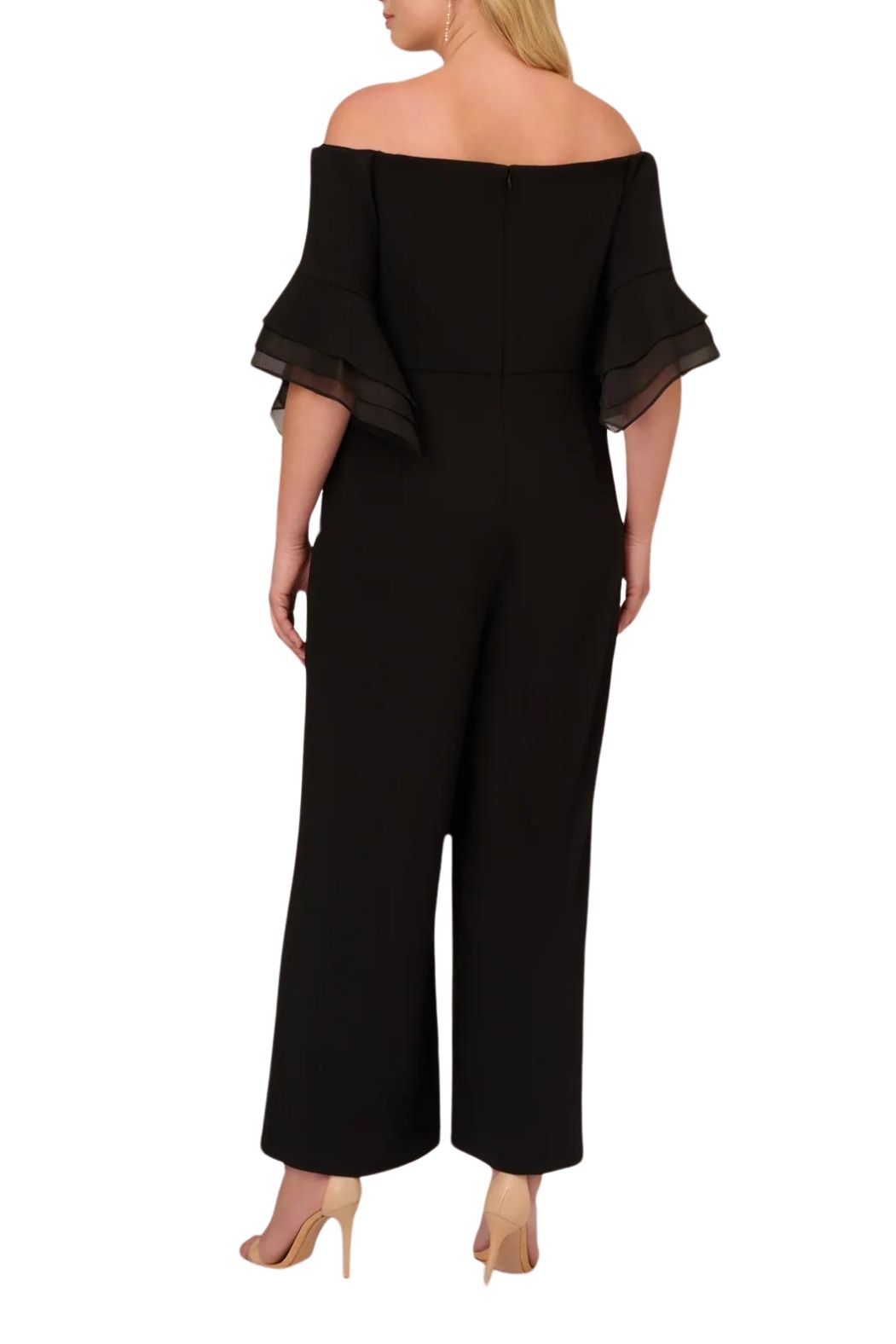 Adrianna Papell crepe jumpsuit ( Plus Size ) - Wholesale - Black - Back 