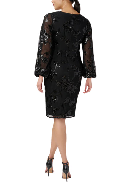 Adrianna Papell Women's Sequined Sheath Dress - Wholesale - BLACK - Back