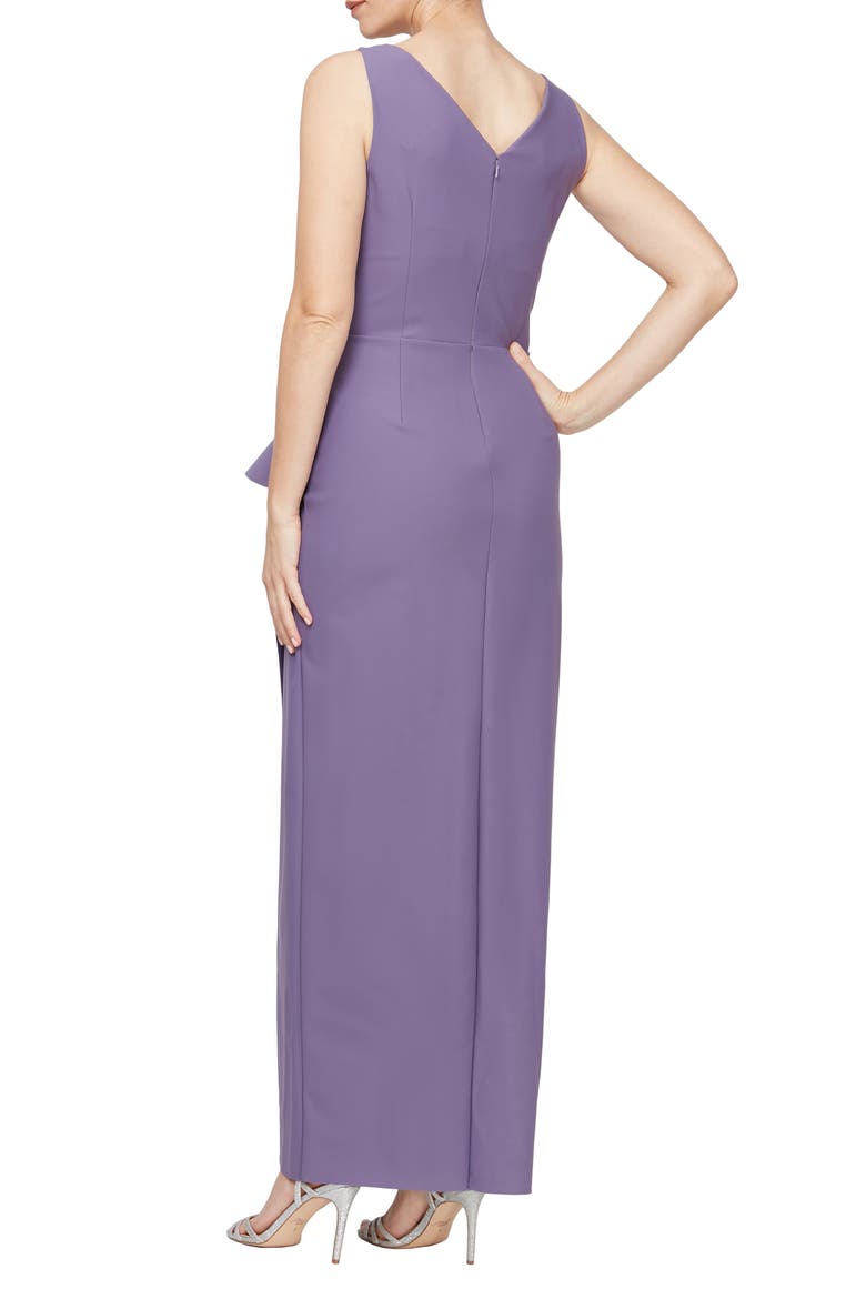 Wholesale Long Sleeveless Contour Collection Dress Featuring SmoothFit Fabric with Surplic Alex Evenings 234200
