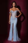 1729 Blue gown, view 1