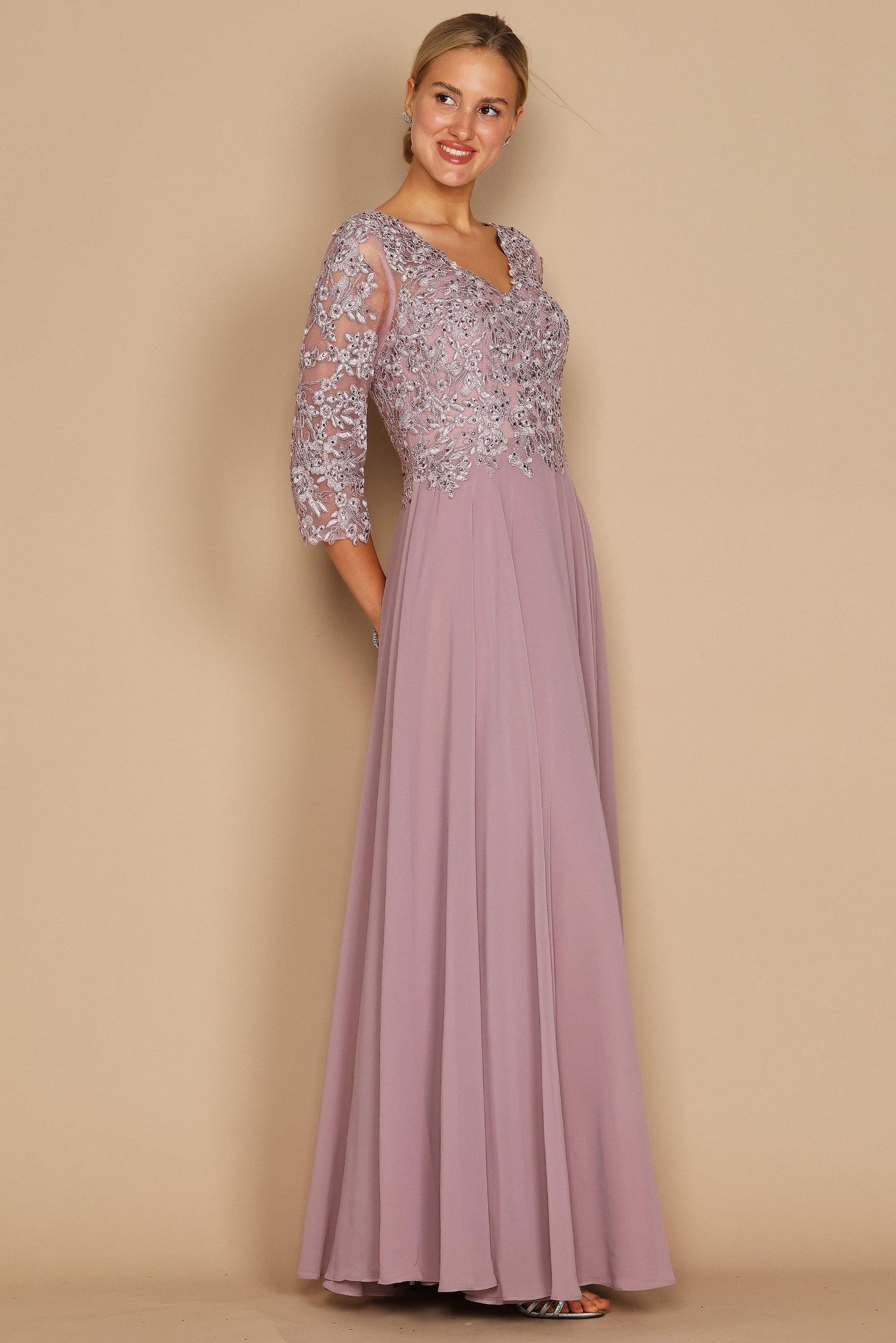 Floor Length Formal Mother of the Bride Dress