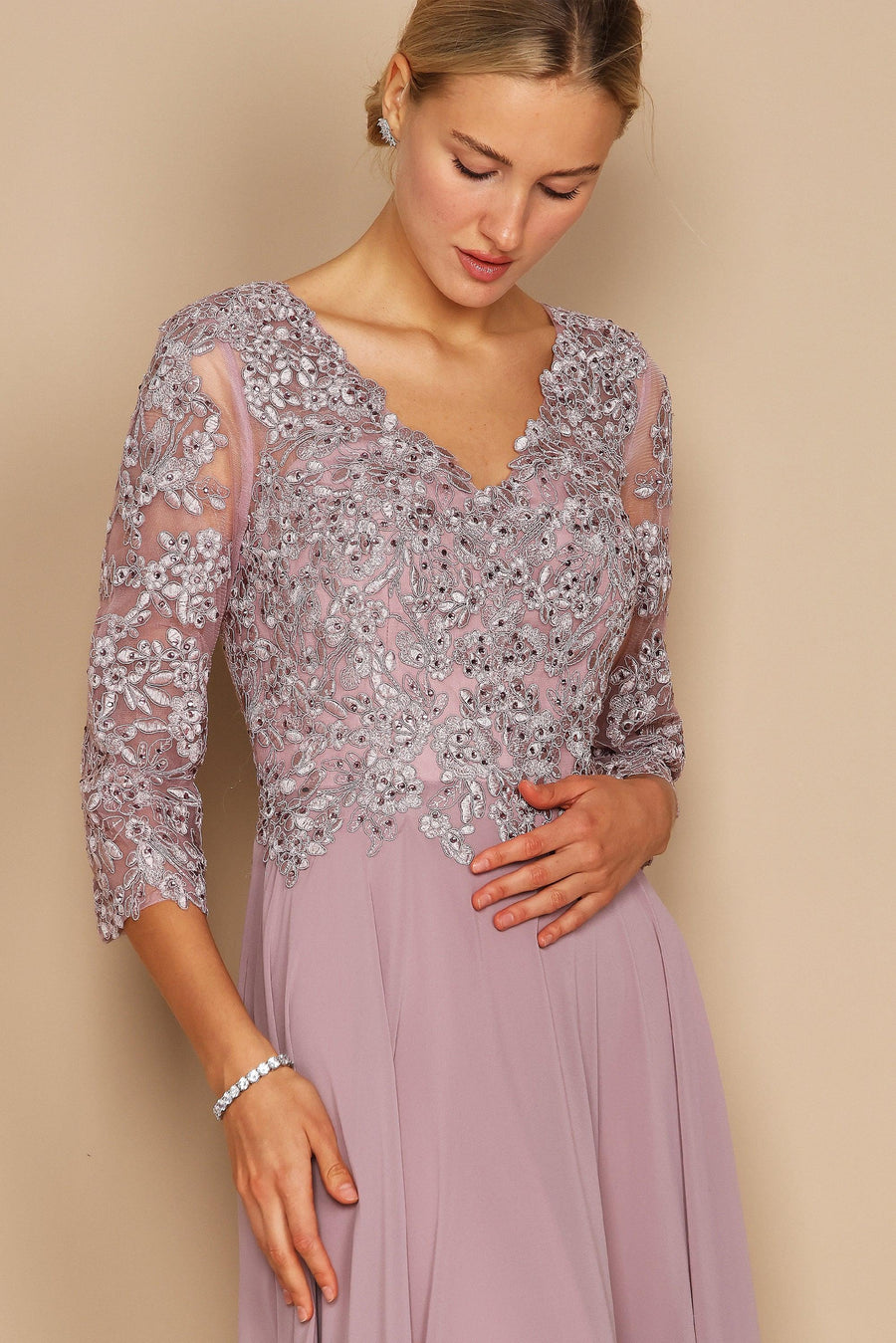Floor Length Formal Mother of the Bride Dress
