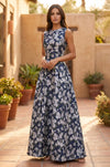 Formal Printed Floral Patterned Evening Dress