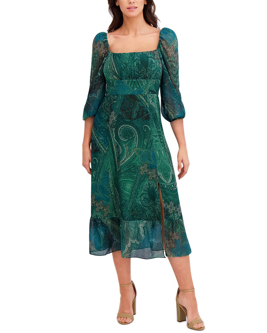 London Times Paisley Tile Fit Flare Dress T10126M