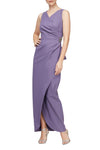Wholesale Long Sleeveless Contour Collection Dress Featuring SmoothFit Fabric with Surplic Alex Evenings 234200
