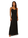 V-Neck Floor-Length Sequin Prom Sheath/Column Adrianna Papell 091866700