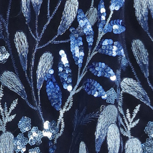 Embroidered Sequin Fit and Flare Dress Maggy London G5400M