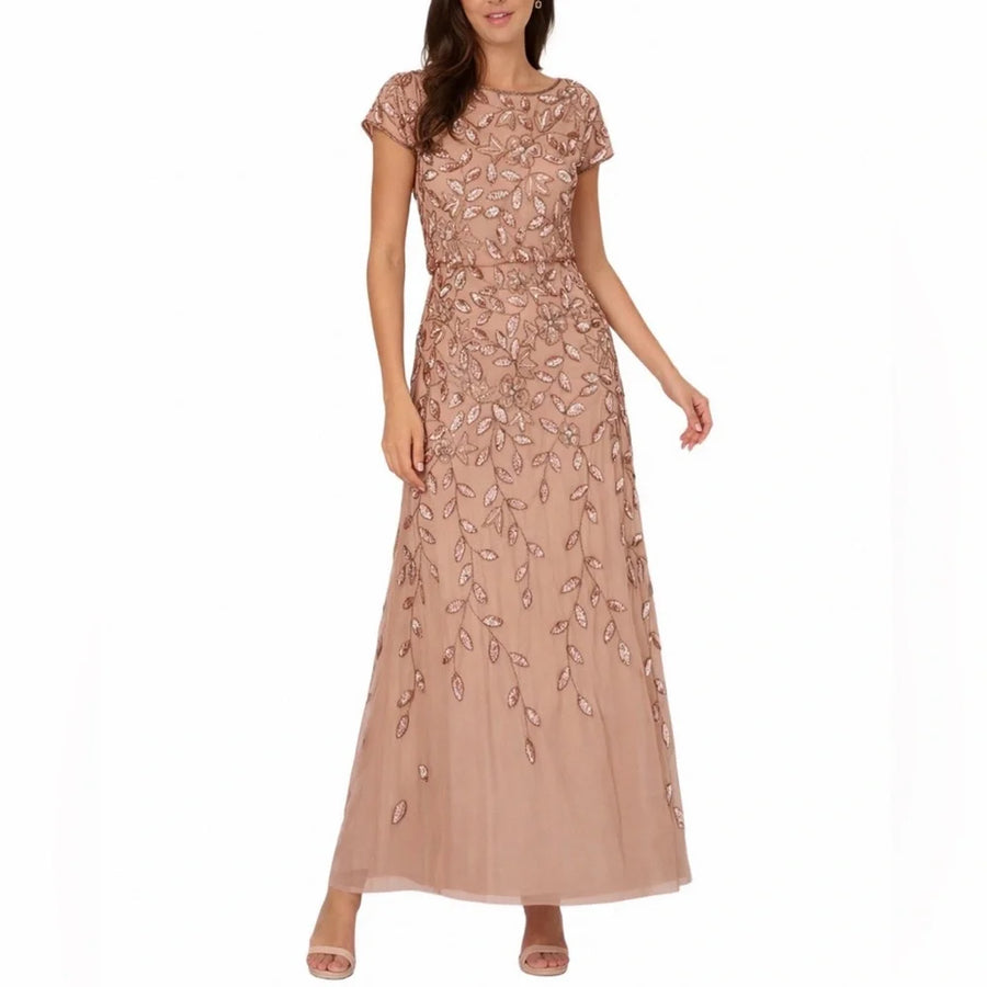 Plus Size Beaded Blouson Gown Adrianna Papell AP1E211724