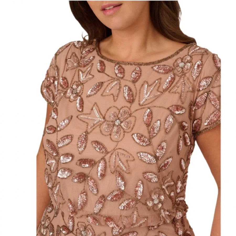 Plus Size Beaded Blouson Gown Adrianna Papell AP1E211724