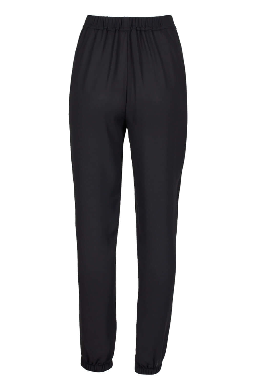 Tahari Mid waist Elastic Tie Waist Polyester Pants - BLACK - Back