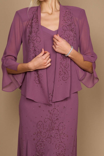 R&M Richards 058260 Long Formal Jacket Dress