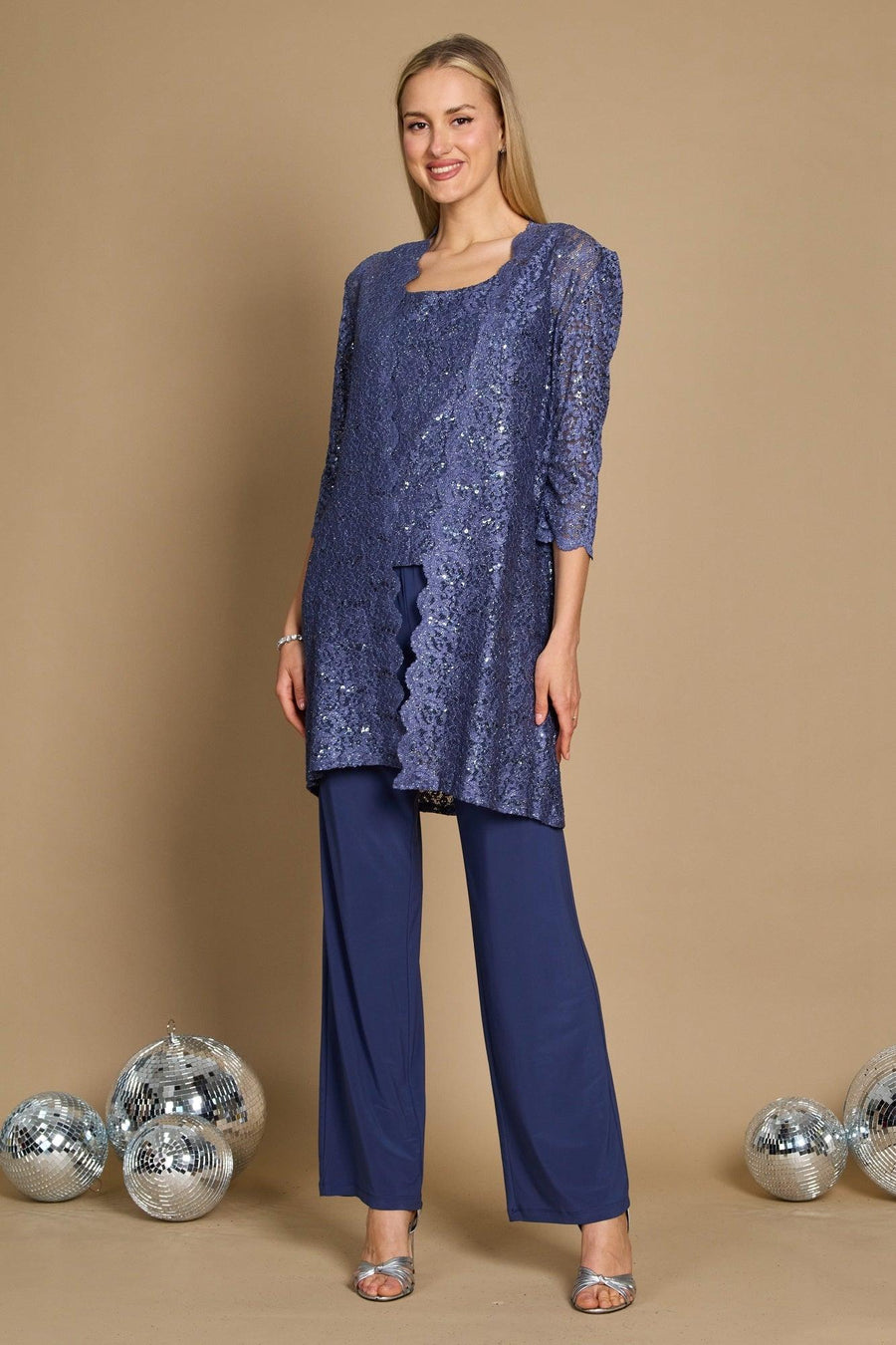 R&M Richards 1993W Plus Size Mother Of The Bride Pant Suit