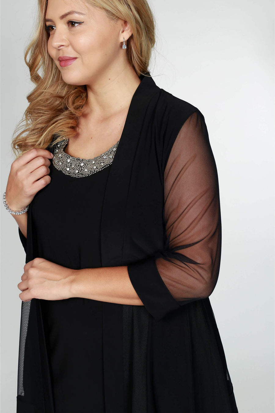 R&M Richards Short Formal Mother of the Bride Plus Size Dress - The Dress Outlet R&M Richards