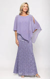SL Fashions Sequin Lace Capelet Dress 9213121