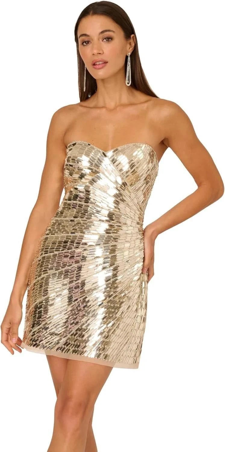 Adrianna Papell ADAE212553 - Light Gold