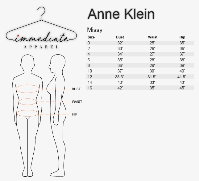 Anne Klein Size Chart